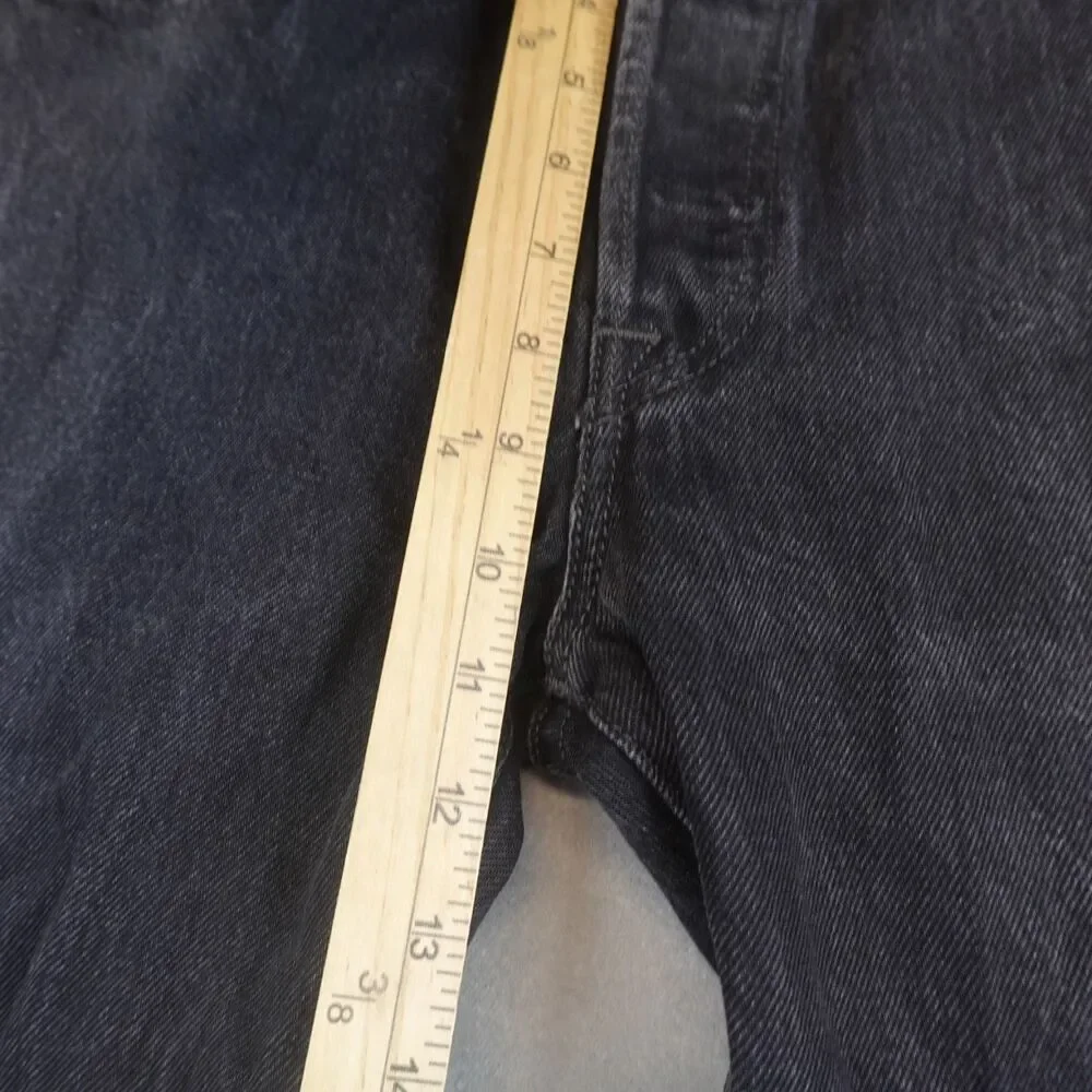 Levi’s 501 Jeans Original Fit Mens 32x34 Black Straight Button Fly Denim